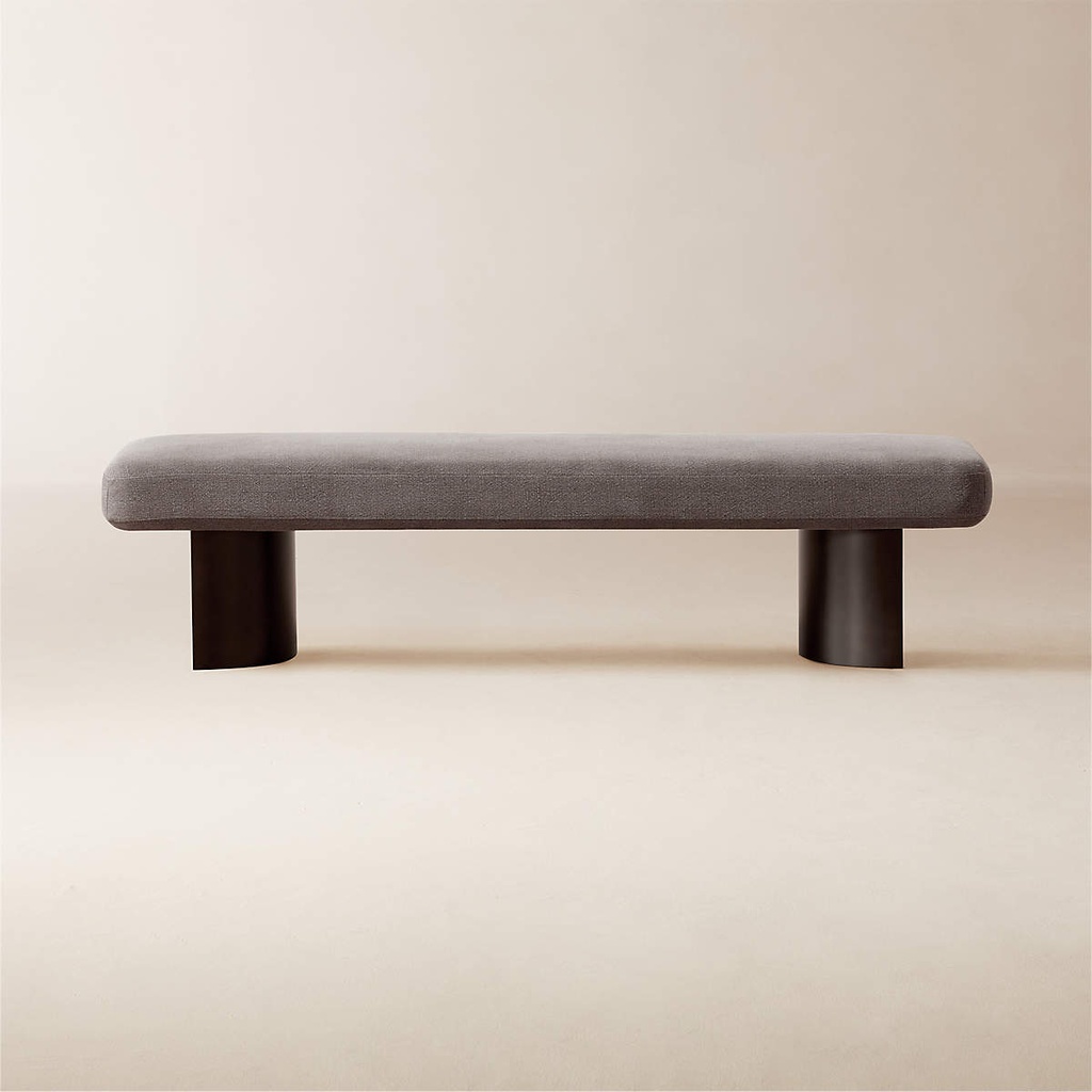 Elegant Grey Diamond Bench