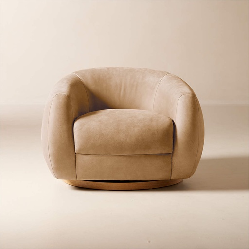 Hazelnut Brown Swivel Lounge Chair