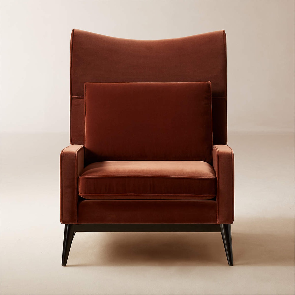 Sienna Brown Velvet Comfort Chair