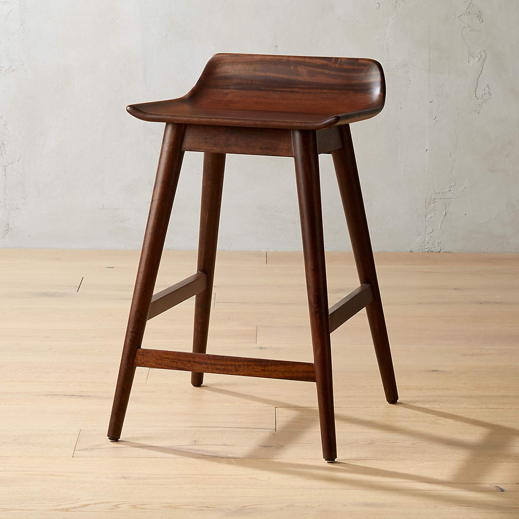 Timeless Walnut Counter Stool