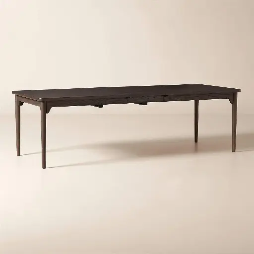 Oak Wood Extendable Dining Table (Black)