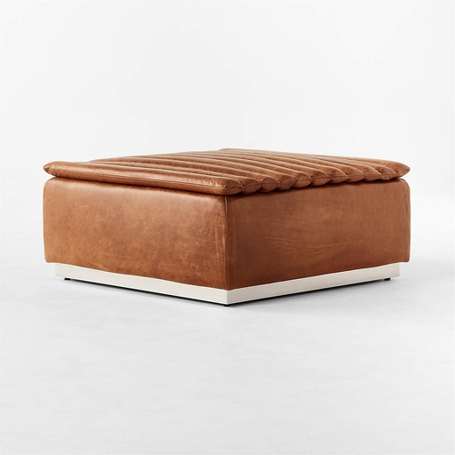 [AS018] Cocoa Comfort Leather Ottoman