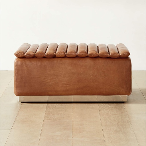 [AS018] Cocoa Comfort Leather Ottoman