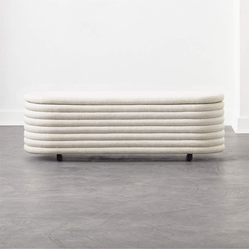 [AS021] Creamy Comfort Storage Ottoman