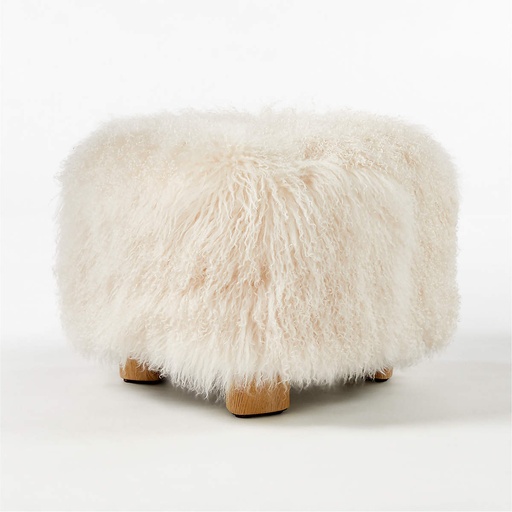 [AS030] Frosty Fur Accent Ottoman