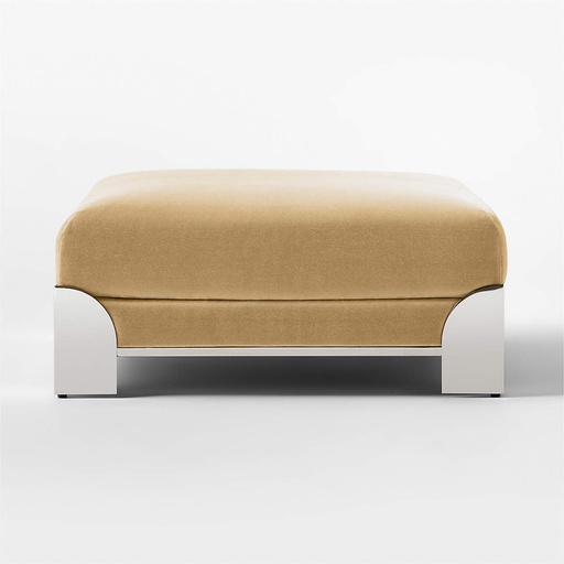 [AS036] Hazelnut Luxe Velvet Ottoman