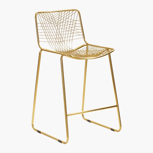 [AS042] Luxe Brass Counter Height Stool