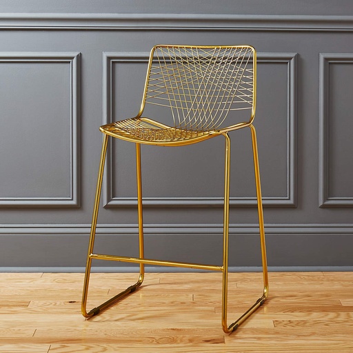 [AS042] Luxe Brass Counter Height Stool