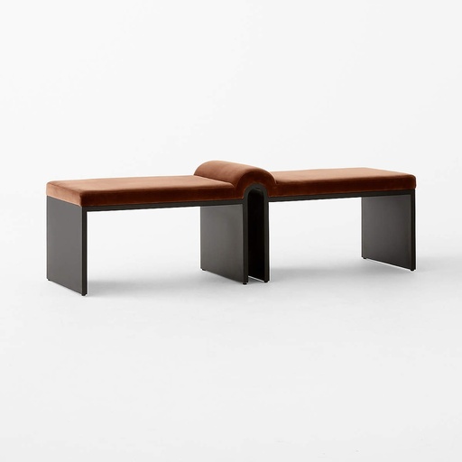 [AS043] Luxe Brown Arc Bench