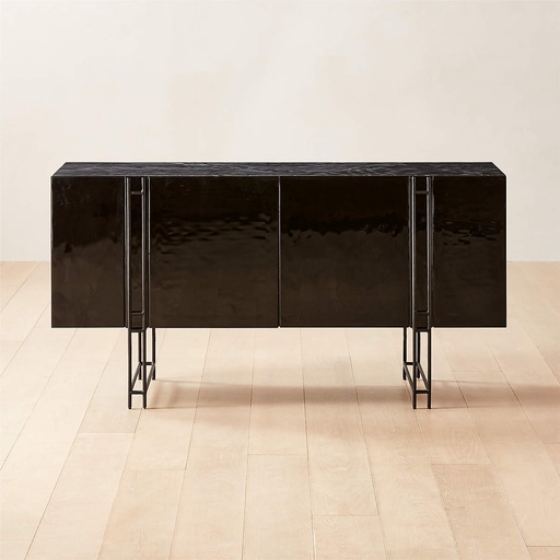 [AS045] Midnight Noir Marble Credenza