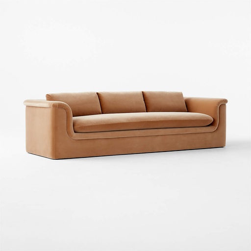 [AS048] Mocha Majesty Velvet Sofa