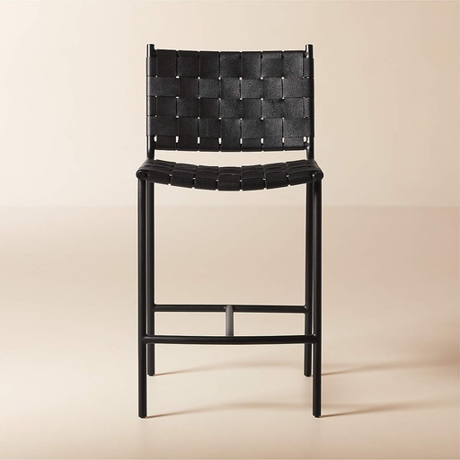 [AS056] Noir Basketweave Counter Stool