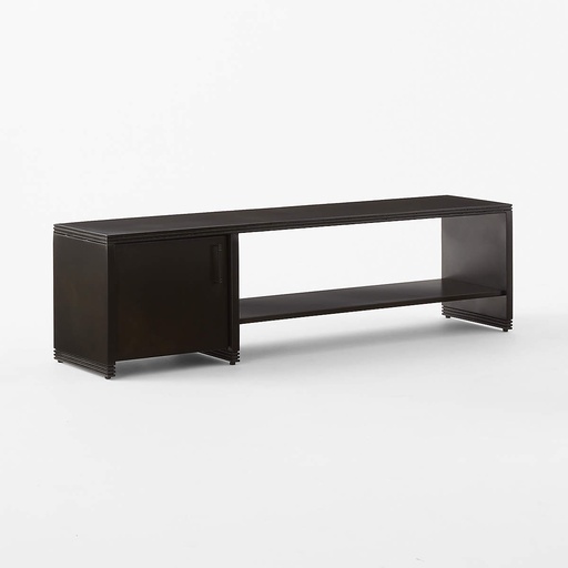 [AS059] Noir Steel Shoe Storage Bench