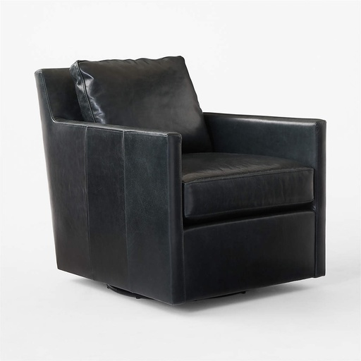 [AS062] Obsidian Opulence Leather Chair