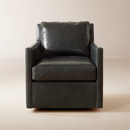 [AS062] Obsidian Opulence Leather Chair