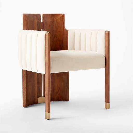 [AS069] Pearl Moon Ivory Dining Chair