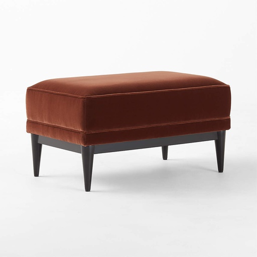 [AS072] Rich Espresso Velvet Ottoman