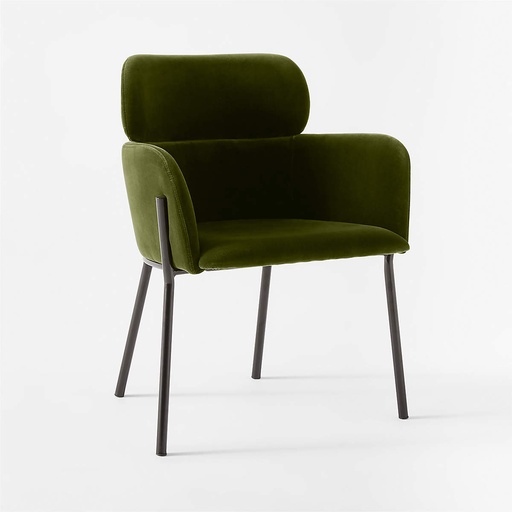 [AS075] Sage Serenity Velvet Dining Chair