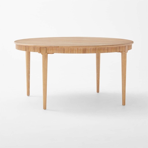 [AS076] Serenity Circle Cerused Oak Dining Table