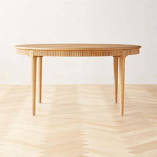 [AS076] Serenity Circle Cerused Oak Dining Table