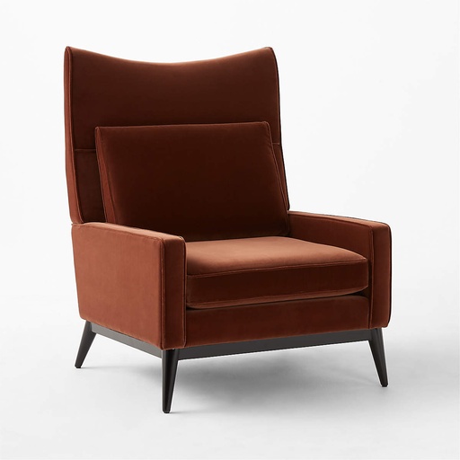 [AS078] Sienna Brown Velvet Comfort Chair