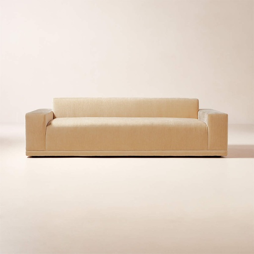 [AS083] Soft Wheat Velvet Comfort Sofa