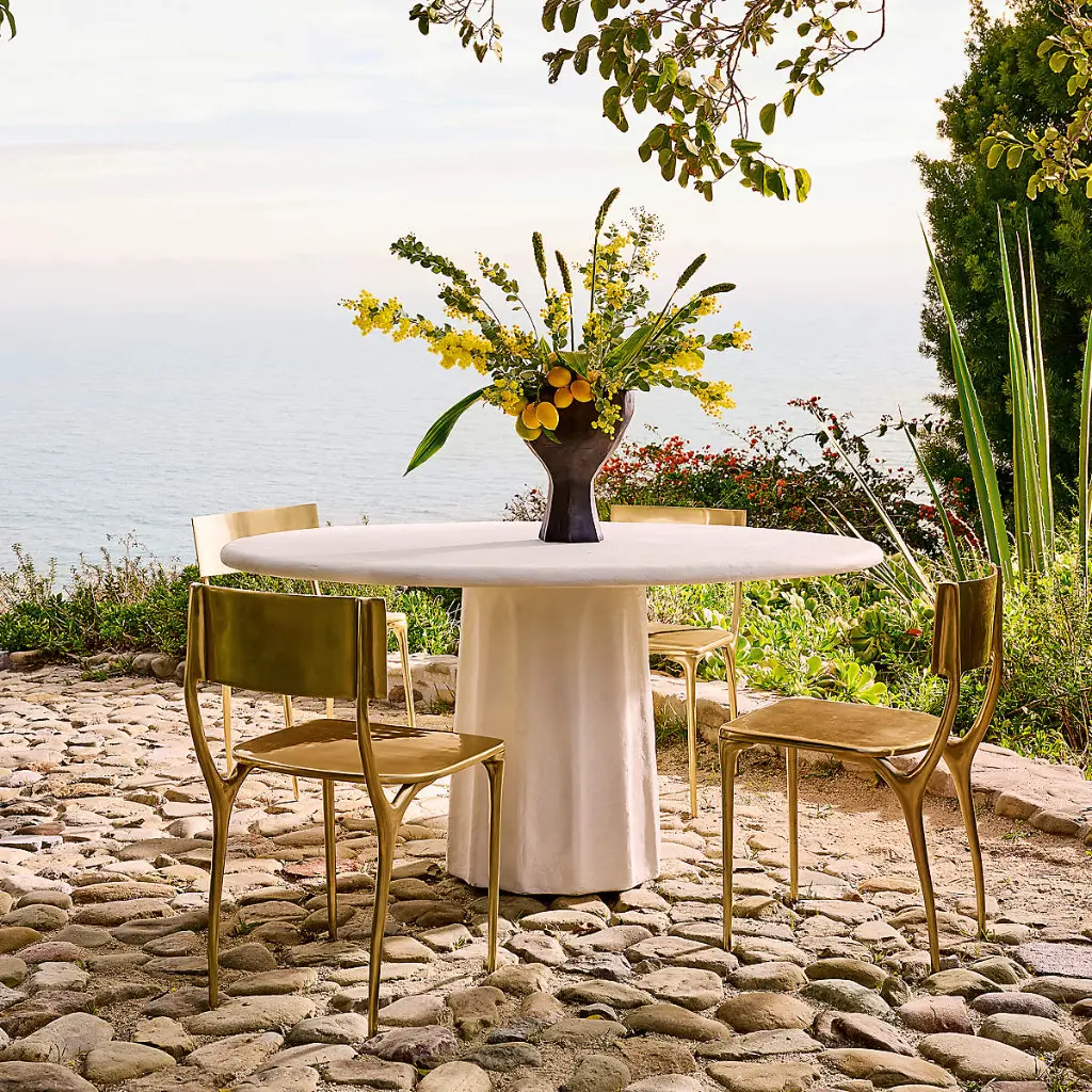 Round Concrete Dining Table