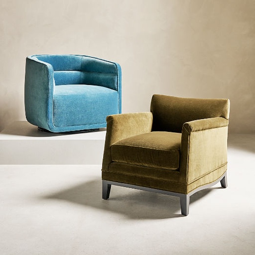 Velvet Swivel Chair