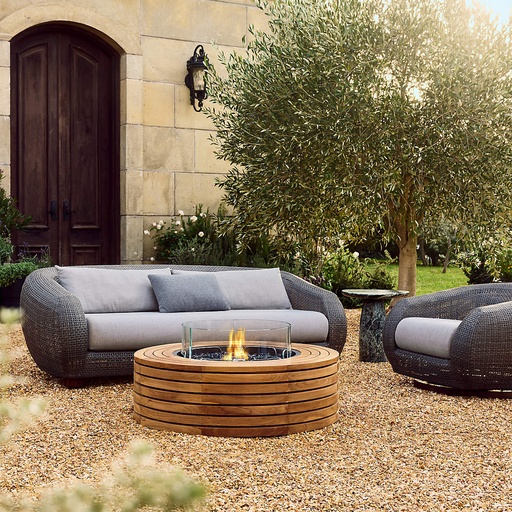 Teak Wood Fire Table