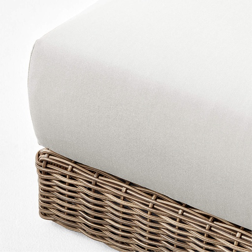 All-Weather Rattan Outdoor Ottoman