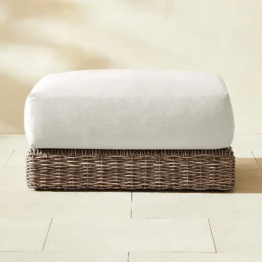 All-Weather Rattan Outdoor Ottoman
