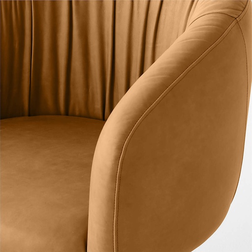 [FURN_7800] Saroy Brown Leather Office Chair